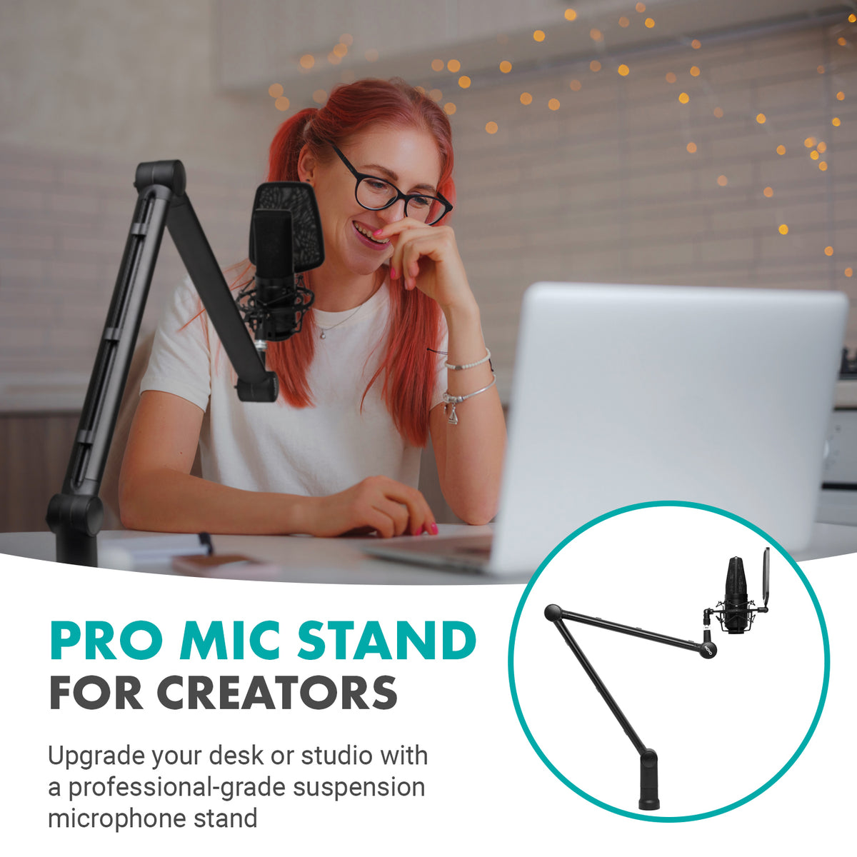 ASM-7 | Professional Mic Suspension Boom Scissor Arm | Movo