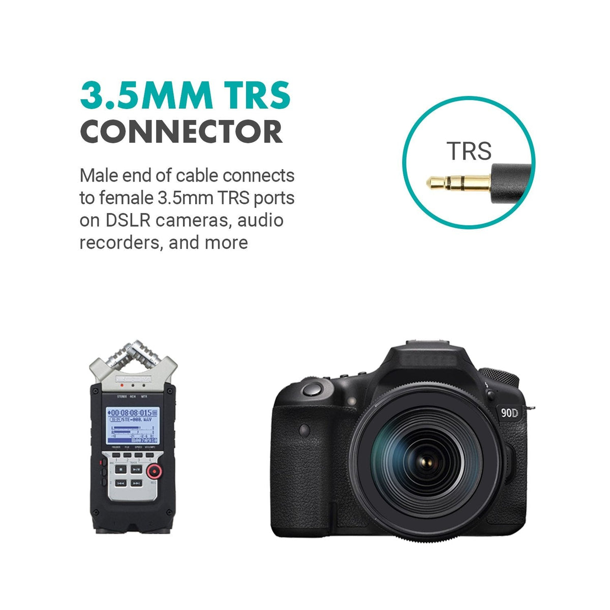 3.5mm TRS Male to Dual XLR Female Audio Output Cable | TCB7 | Movo - Movo