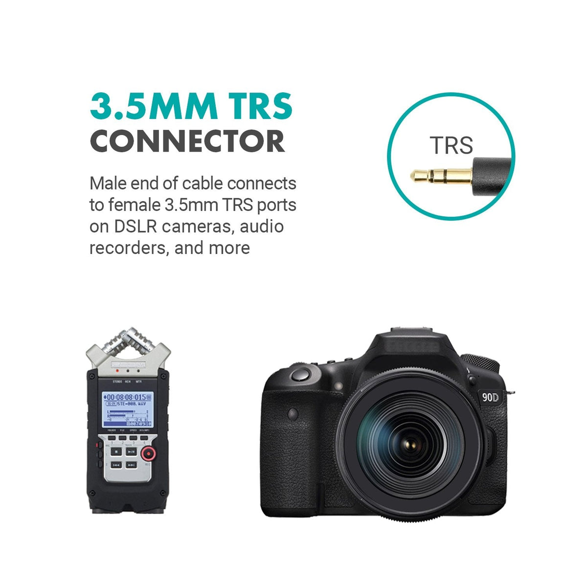 3.5mm TRS Male to XLR Female Audio Output Cable | TCB6 | Movo - Movo