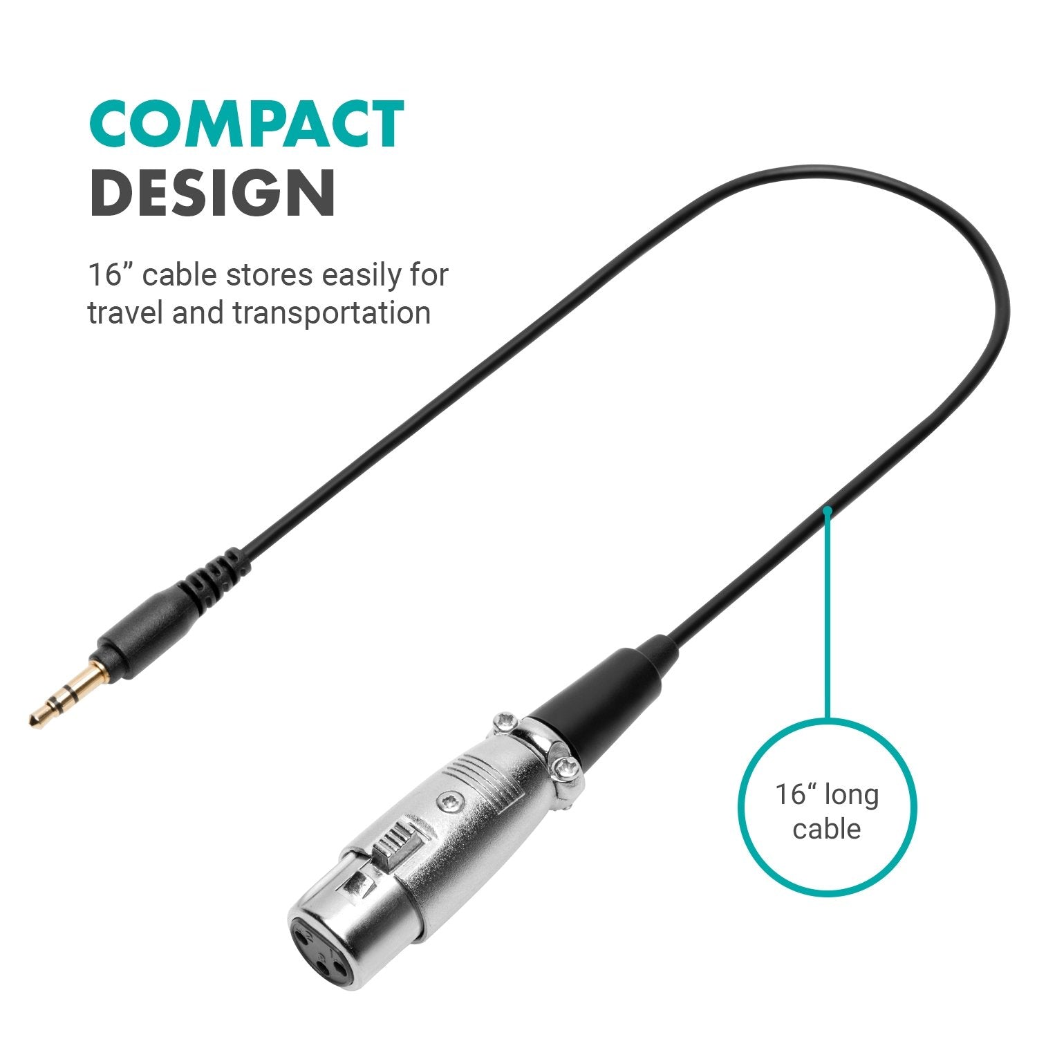 TCB6, 3.5mm TRS Male to XLR Female Audio Output Cable