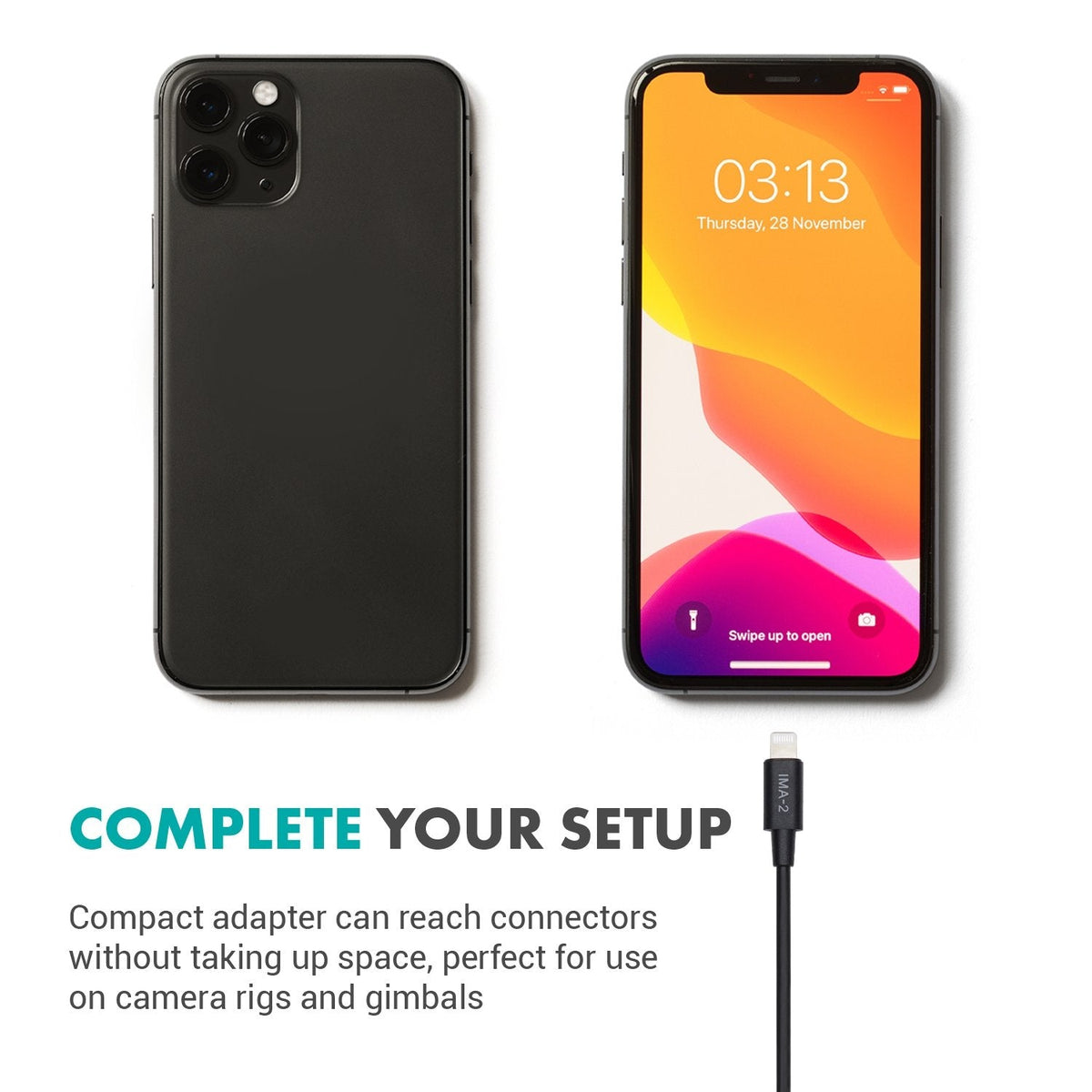 3.5mm TRS Microphone Dongle Cable to Lightning | IMA-2 | Movo - Movo