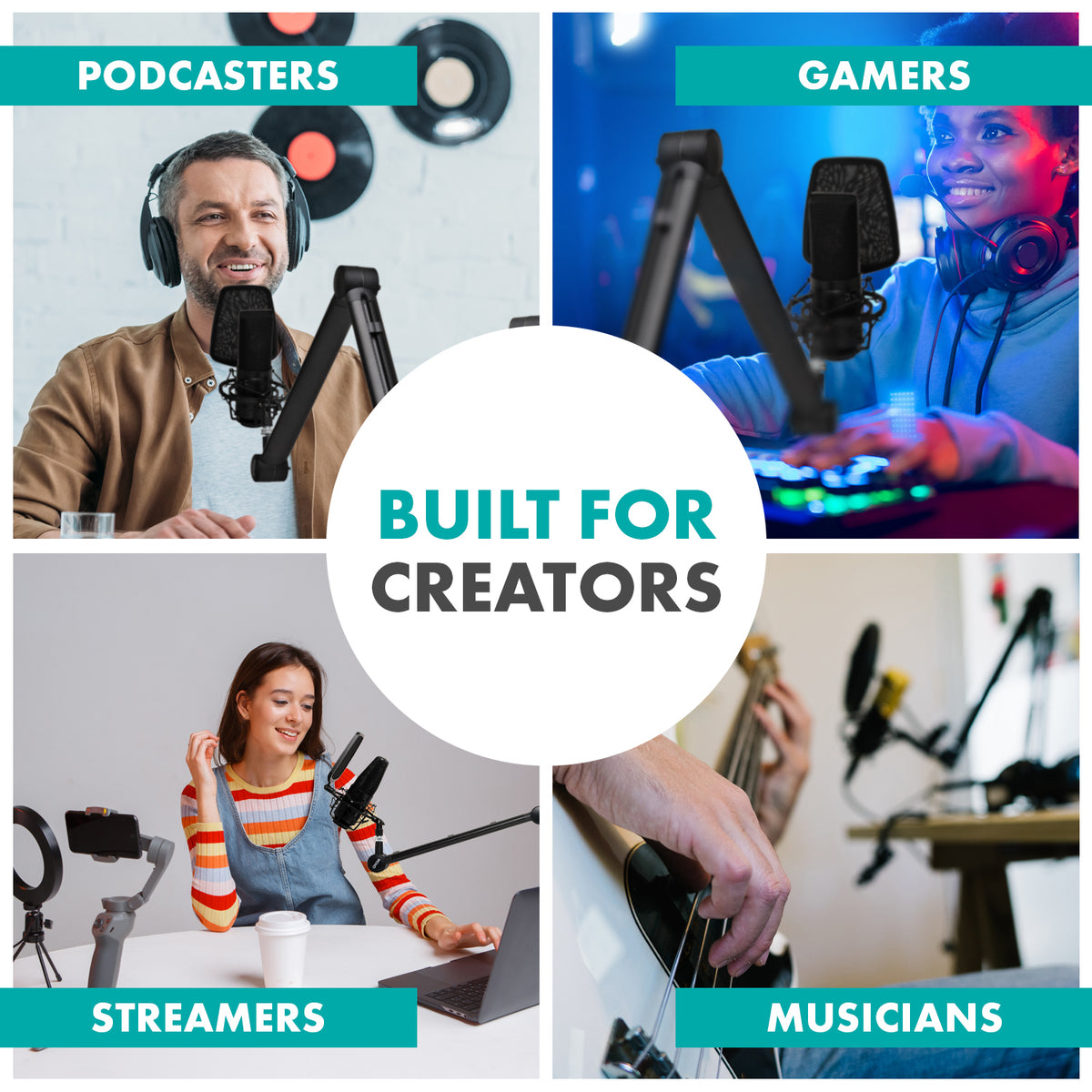 ASM-7 | Professional Mic Suspension Boom Scissor Arm | Movo