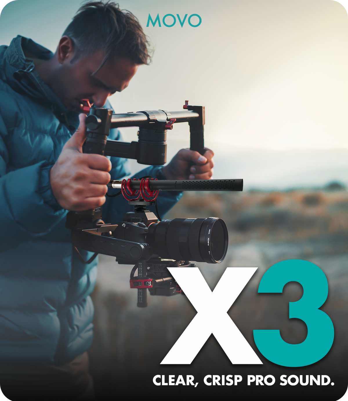 X3-II | Supercardioid Condenser Shotgun Mic for DSLR | Movo