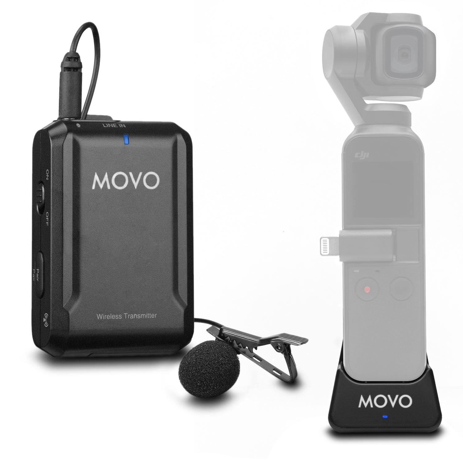 Movo EDGE-OP  Wireless Lapel Mic System for Osmo Pocket 1 & 2