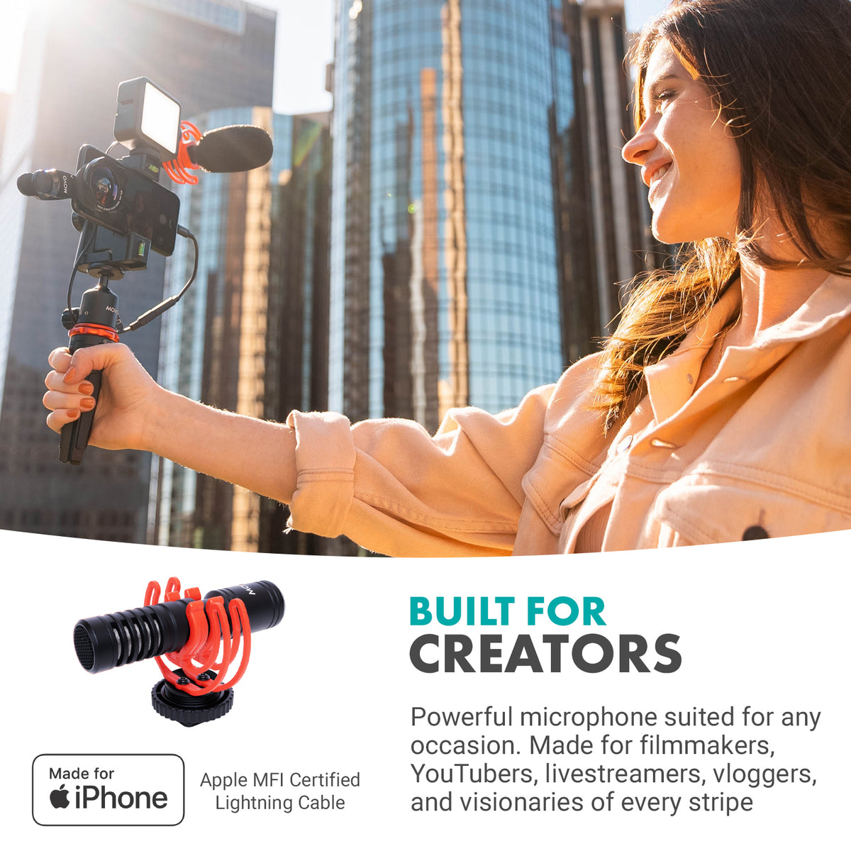 VXR10-PRO | Supercardioid Shotgun Video Microphone | Movo