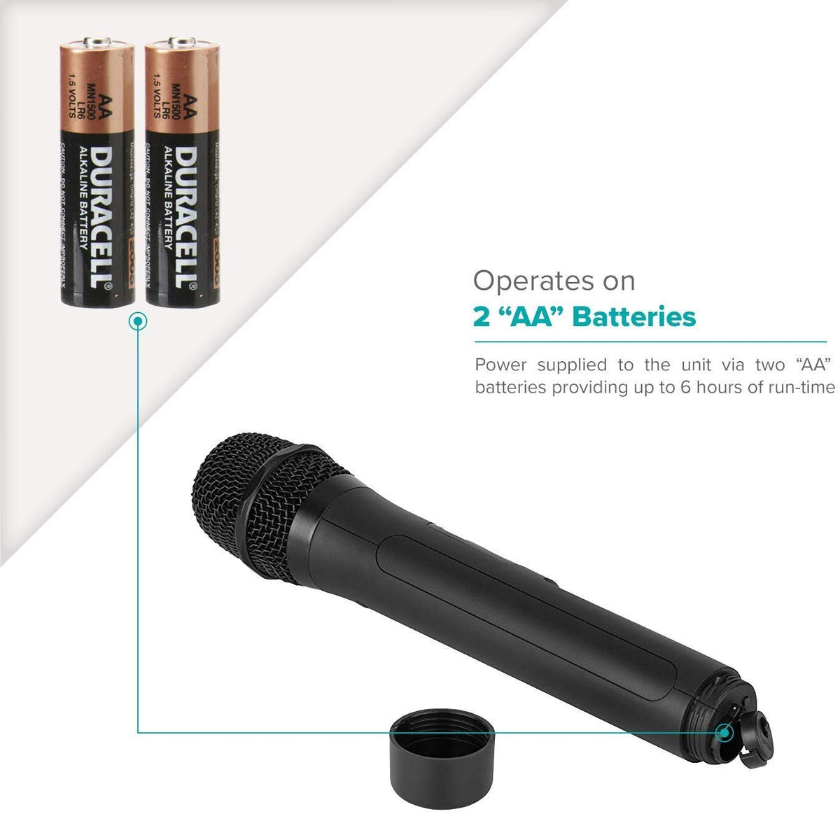 48-Channel Wireless Mic with Built-in Transmitter (Receiver Sold Separately) - Movo