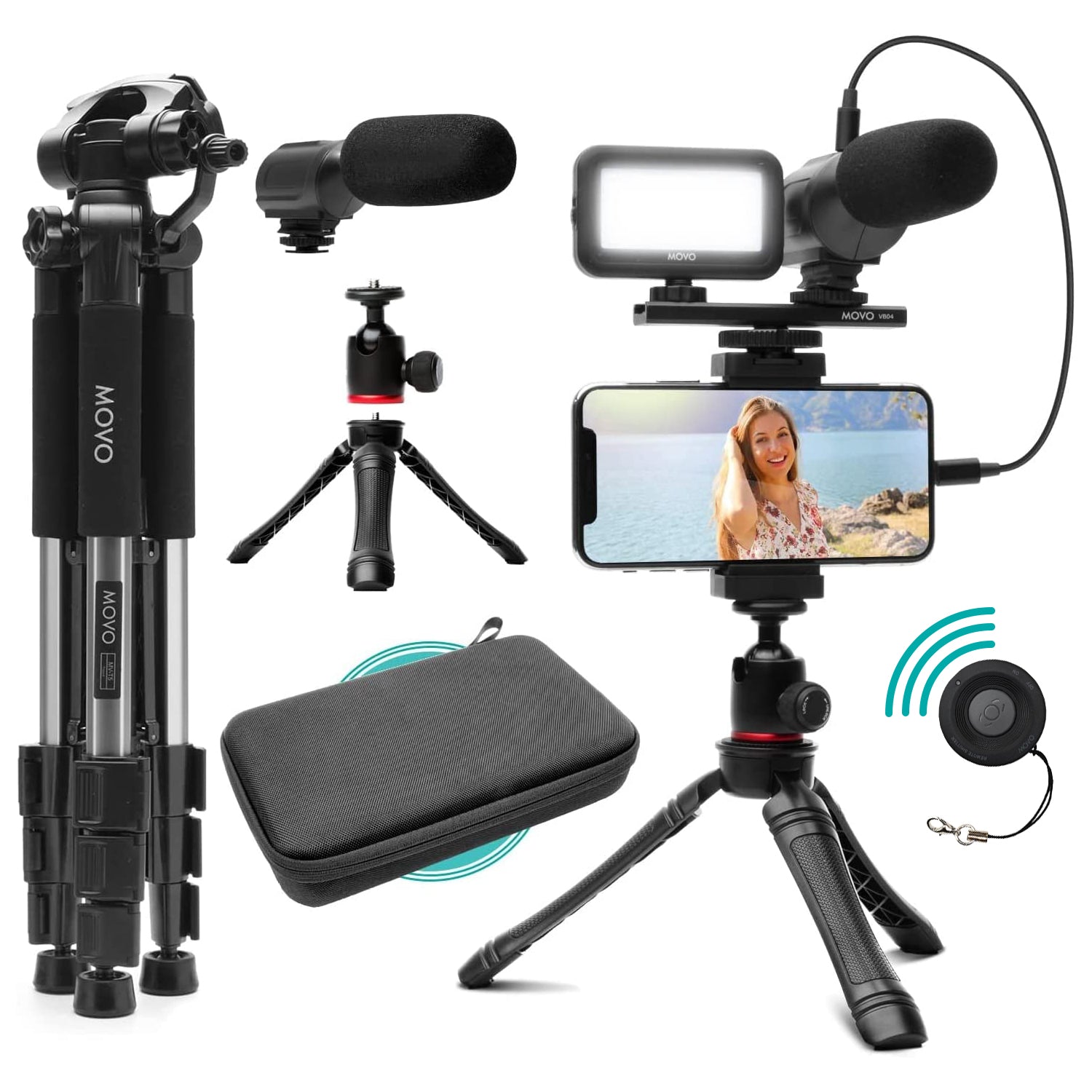 Smartphone Video Kit W/ Tripod, Mic, Light, More, iVlogger