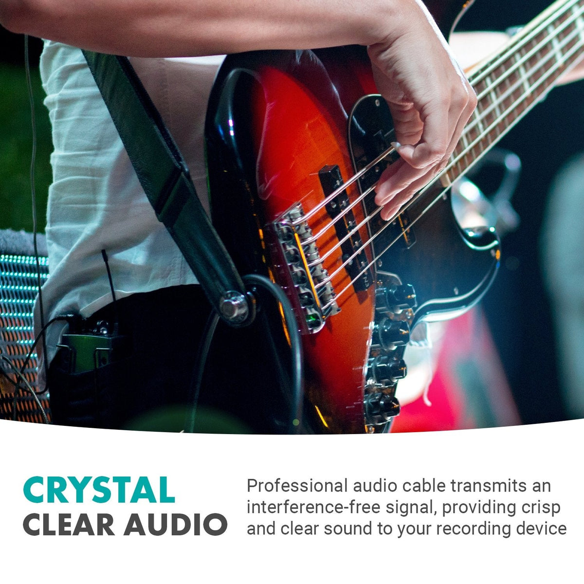 6.35mm Guitar - Locking 3.5mm TRS Adapter | WGA-2 | Movo - Movo