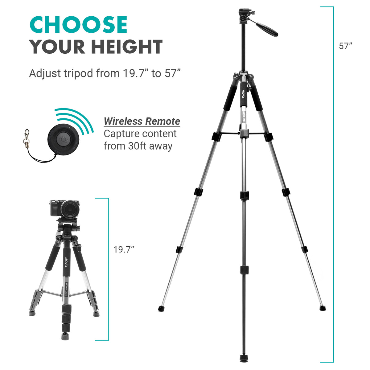 iVlogger+MV-T5 | Smartphone Vlogging Kit with Fullsize Tripod | Movo