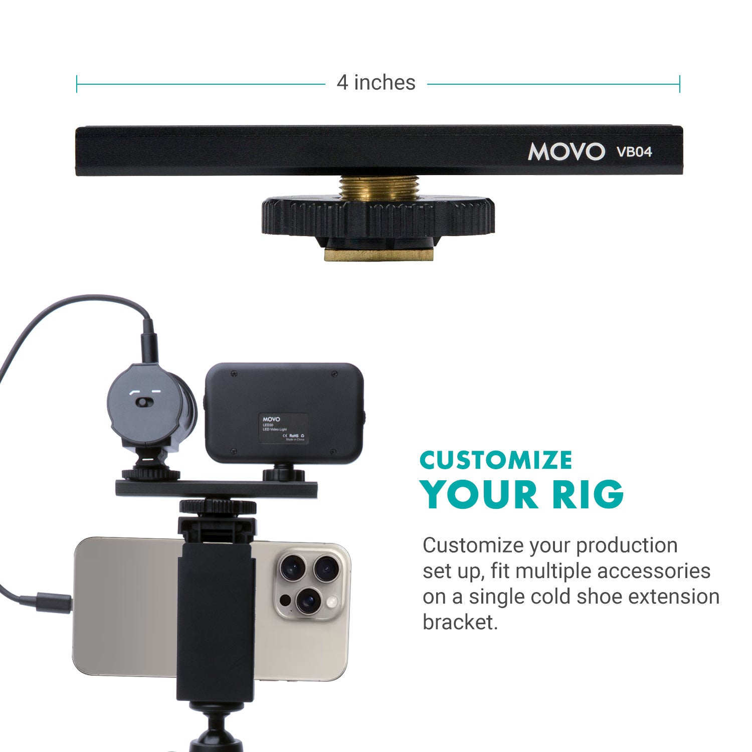 Vlogging Rig UVlogger-IP | Vlogging Kit for iPhone 15 | Movo
