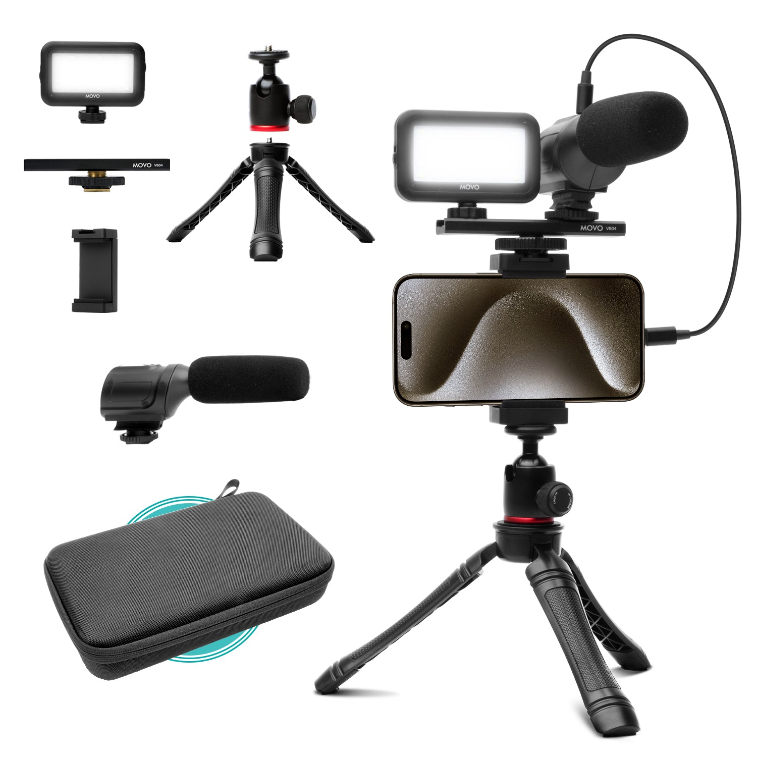 UVlogger-IP | Vlogging Kit for iPhone 15 | Movo
