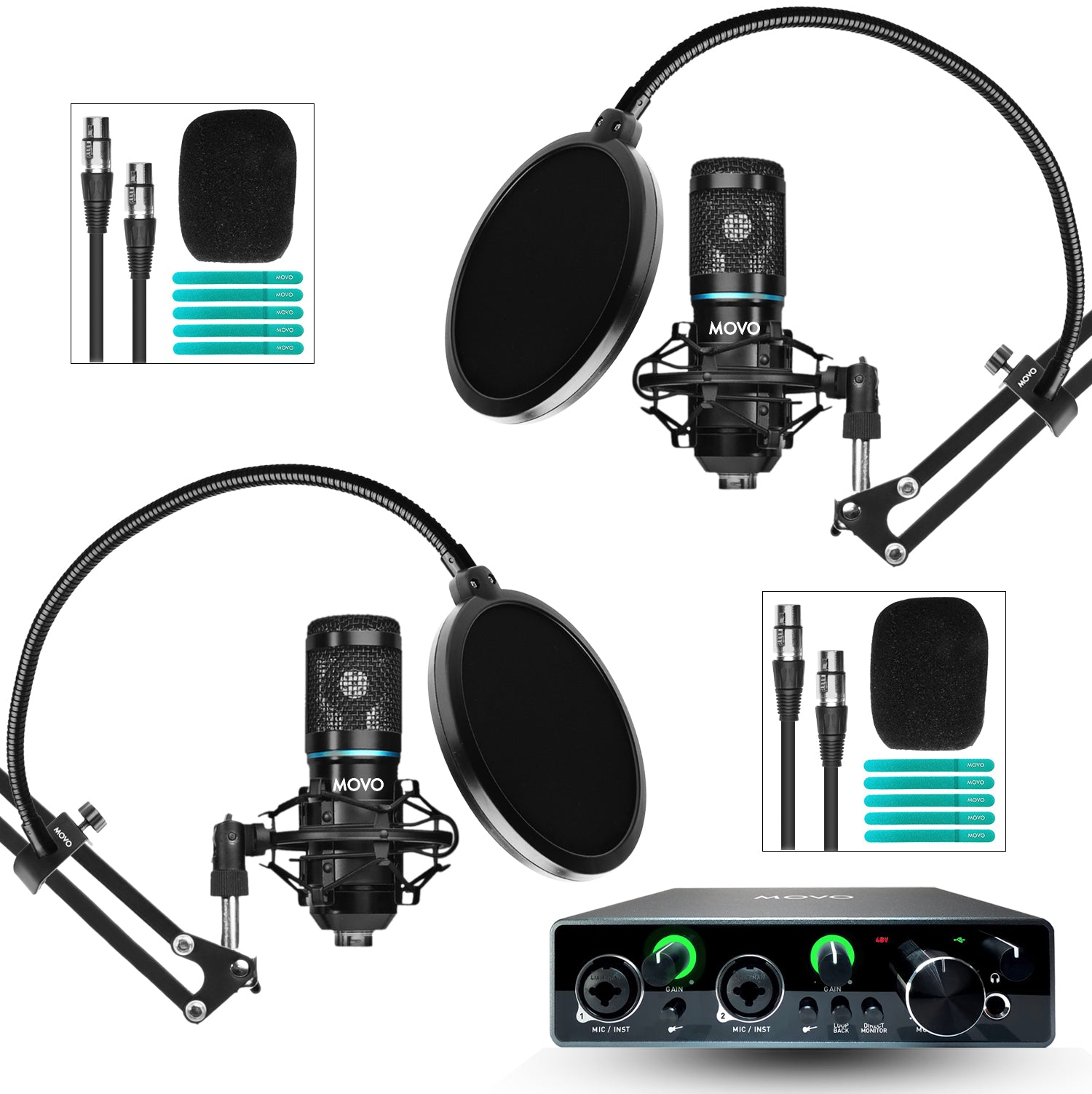 On Amazon MOVO PodPo-T Podcast Equipment Bundle Fo On-the-Go Duos