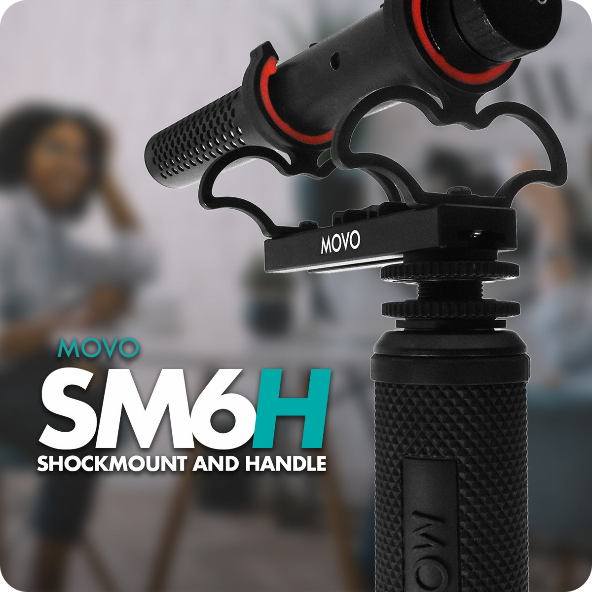 SM6H | Dual Rycote Shockmount + Handle Grip | Movo