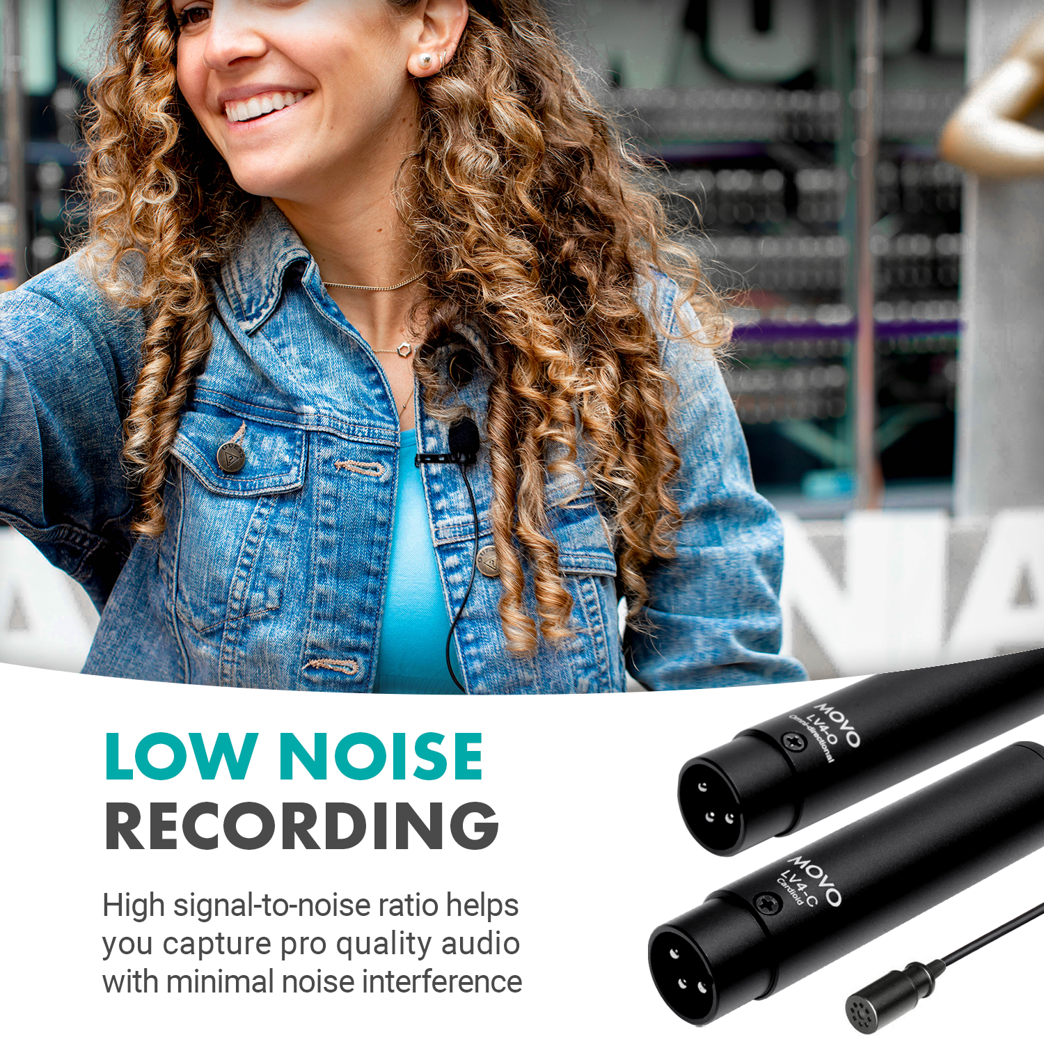 Movo LV-6 Pro Grade Omnidirectional and Cardioid XLR Lavalier