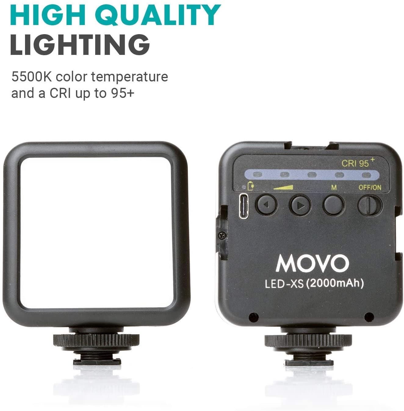 Adjustable Mini LED Light | On Camera LED Video Light | LED-XS | Movo - Movo