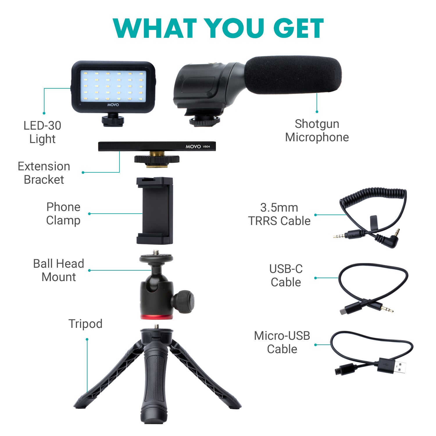 UVlogger Android Vlogging Kit Movo
