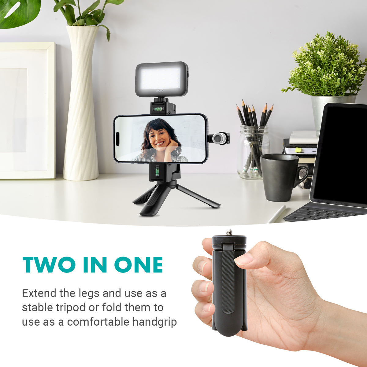 uVlogSK-IP | Vlogging Starter Kit for iPhone15 | Movo