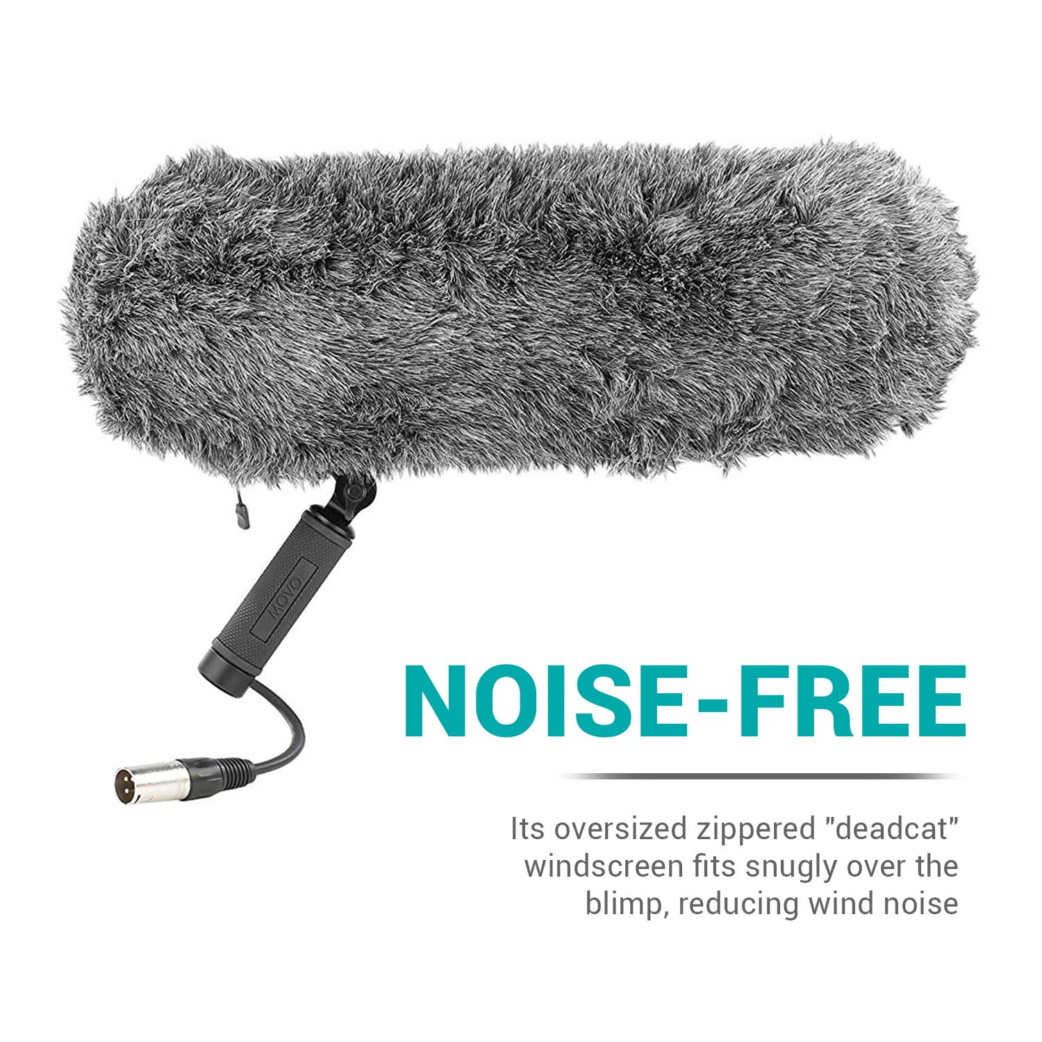 Movo BWS1000 Blimp Microfoon Windscherm Mount en Trillingsbeschermingssysteem voor Shotgun Microfoons - Voorzien van 12-punts interne schokbevestiging, geïntegreerde XLR-kabel, Deadcat Windscherm Movo BWS1000 Blimp Microfoon Windscherm Mount en Trillingsbeschermingssysteem voor Shotgun Microfoons - Voorzien van 12-punts interne schokbevestiging, geïntegreerde XLR-kabel, Deadcat Windscherm