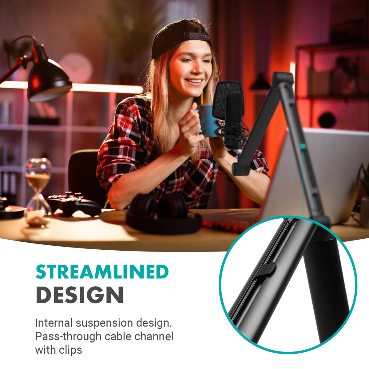 ASM-7 | Professional Mic Suspension Boom Scissor Arm | Movo