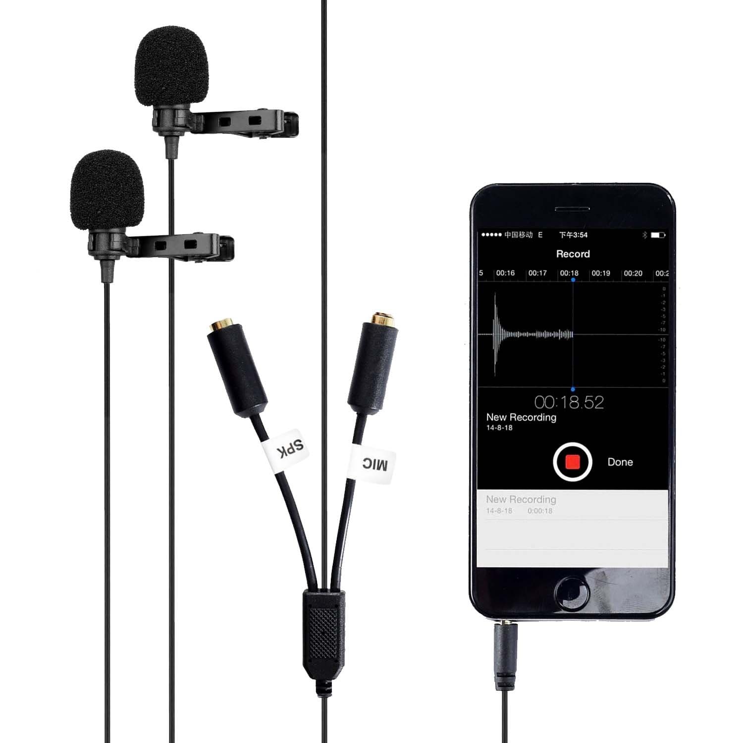 Clip-on Lavalier Interview Microphone