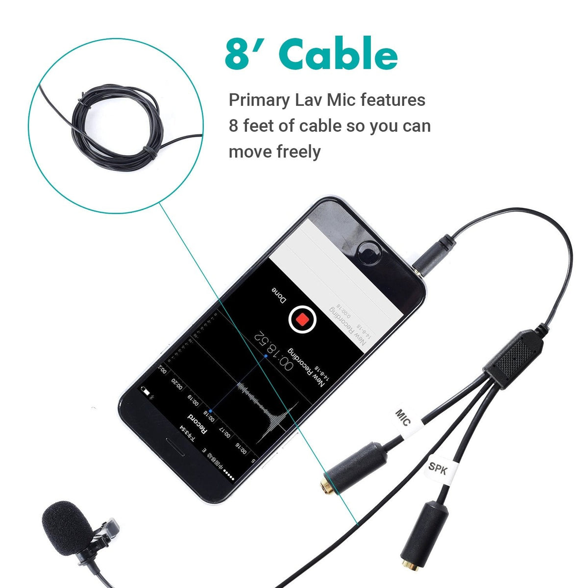 Clip-on Lavalier Interview Microphone - Movo