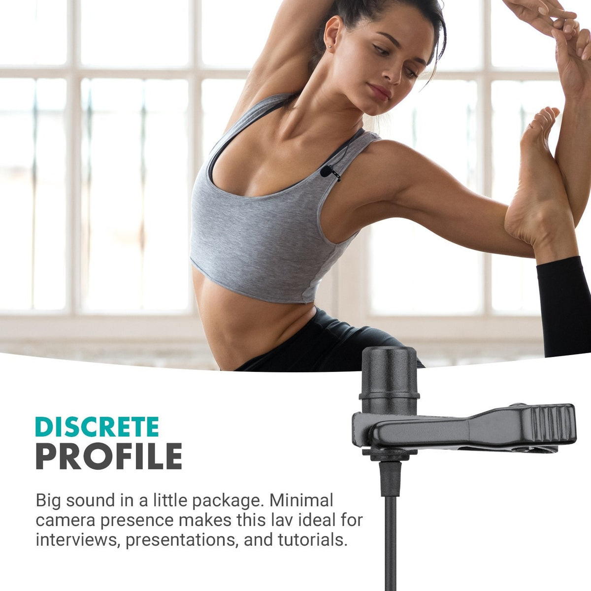 Clip-on Omnidirectional Lav Mic W/ Audio Level Attenuation - Movo