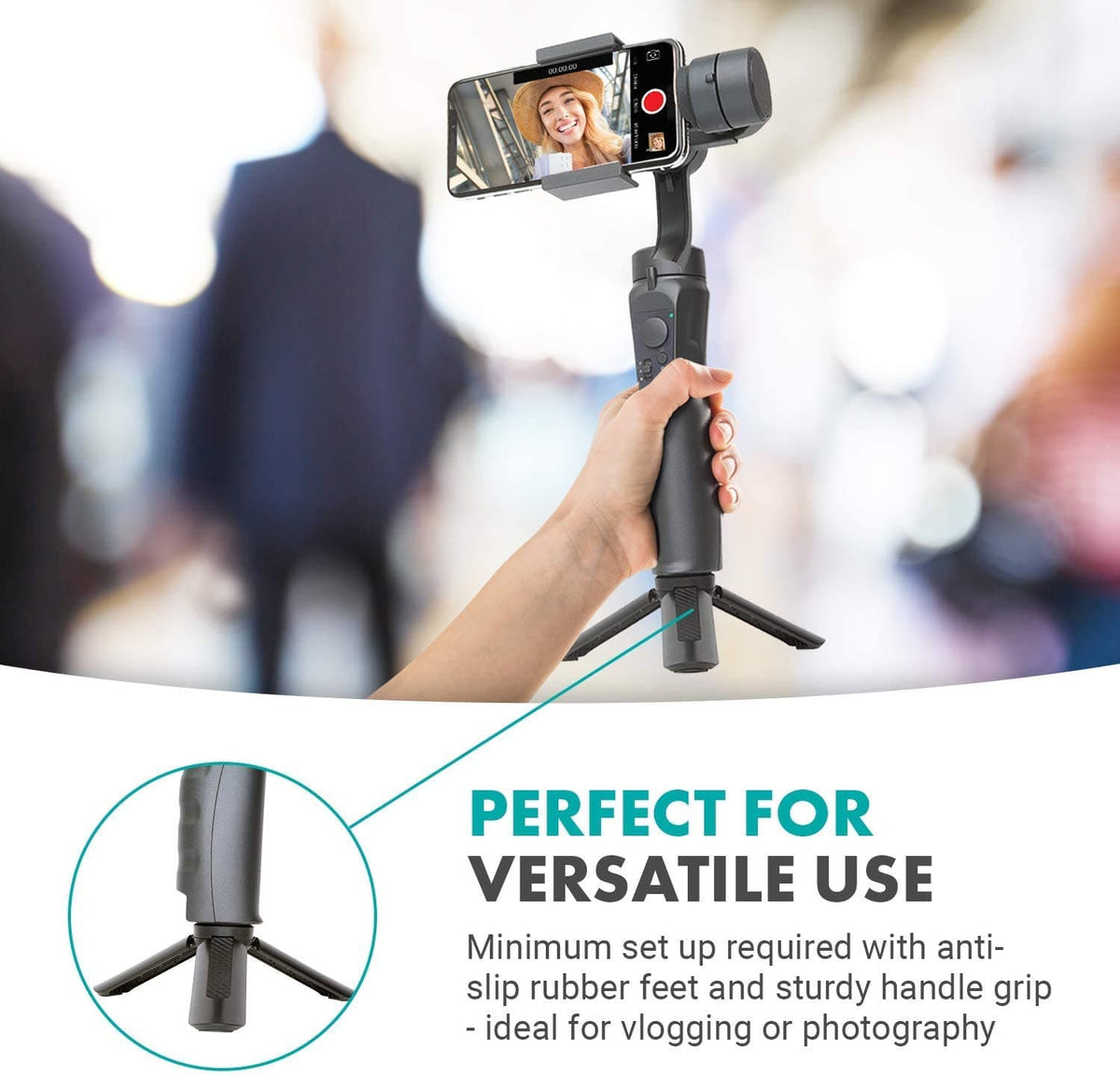 Compact Mini Tabletop Tripod/Hand Grip | TR-1 | Movo - Movo