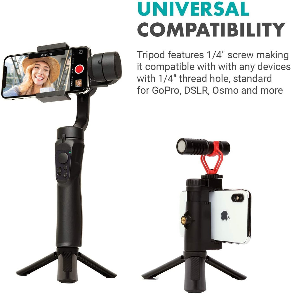 Compact Mini Tabletop Tripod/Hand Grip | TR-1 | Movo - Movo