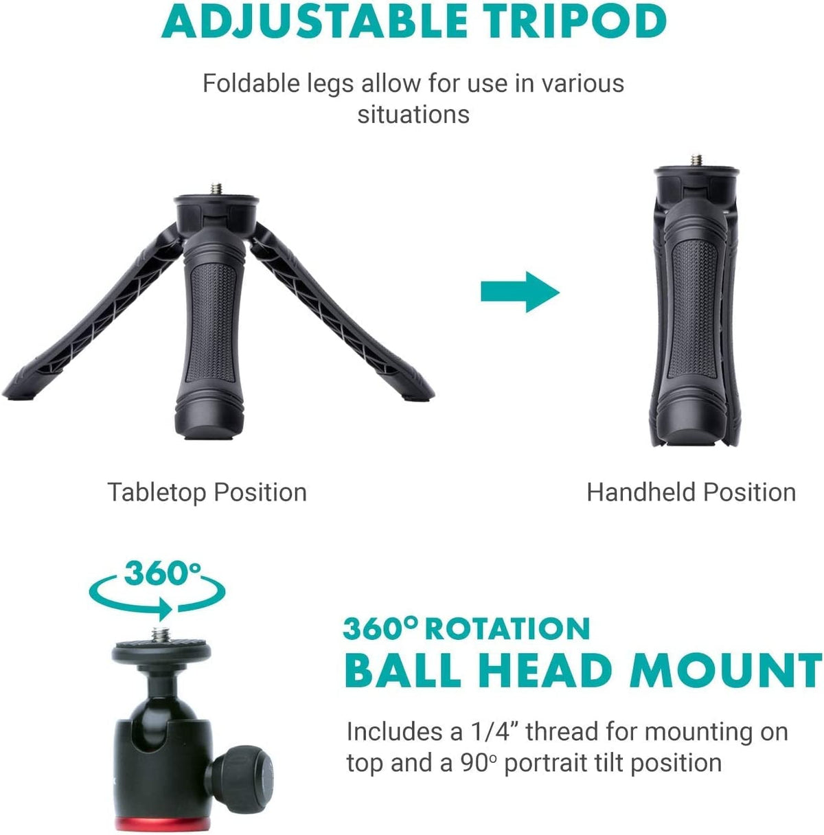 iVlogger+MV-T5 | Smartphone Vlogging Kit with Fullsize Tripod | Movo