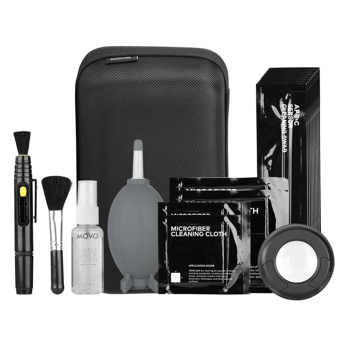 Deluxe Camera Lens Cleaning Kit | DSLR Sensor Cleaning Kit | Movo - Movo