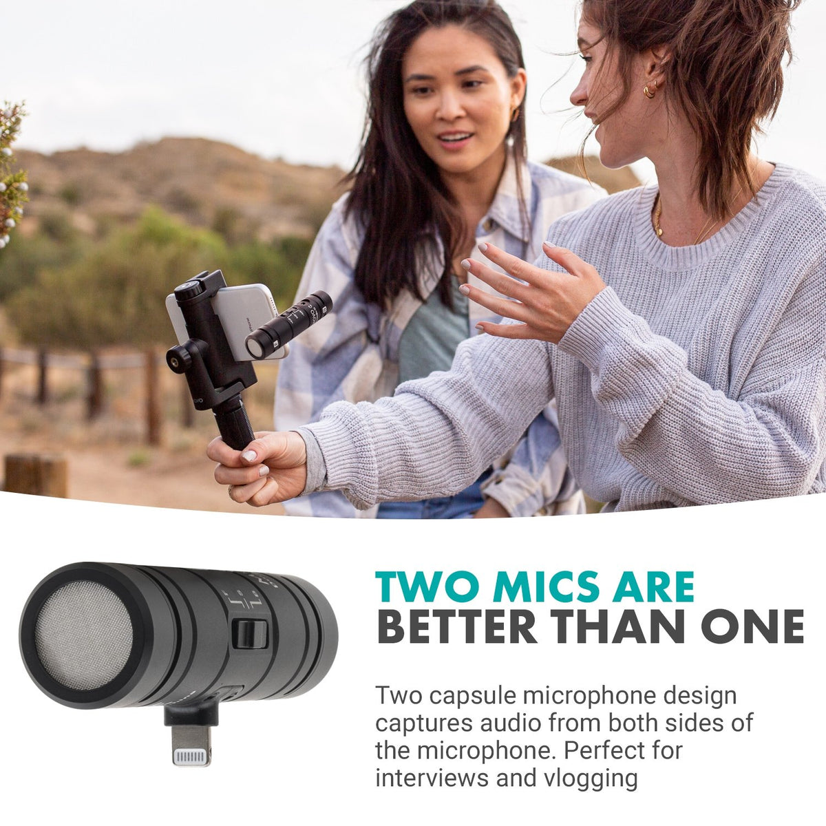 Dual Capsule Microphone for iPhone - Movo