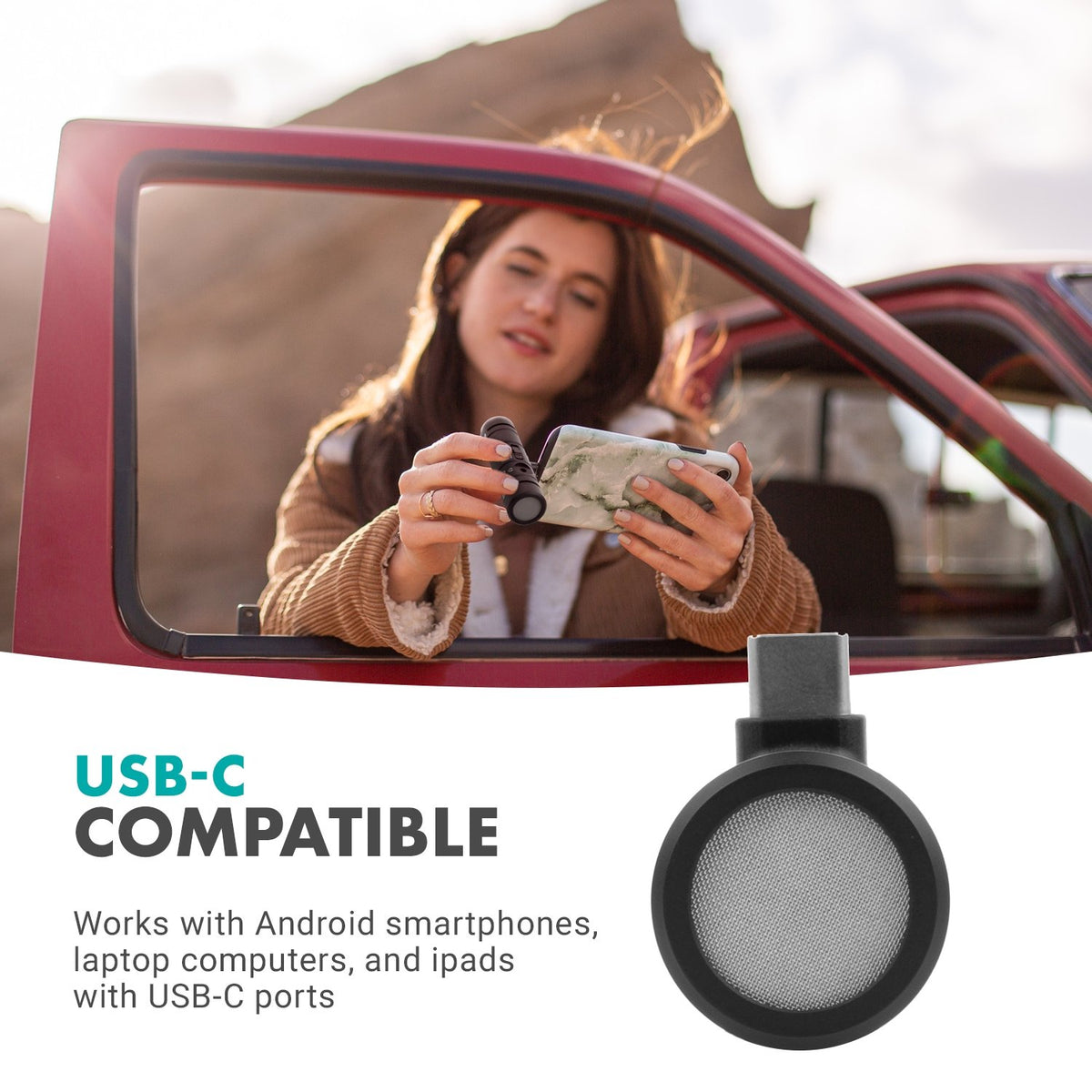 Dual Capsule Phone Microphone for USB-C Devices - Movo