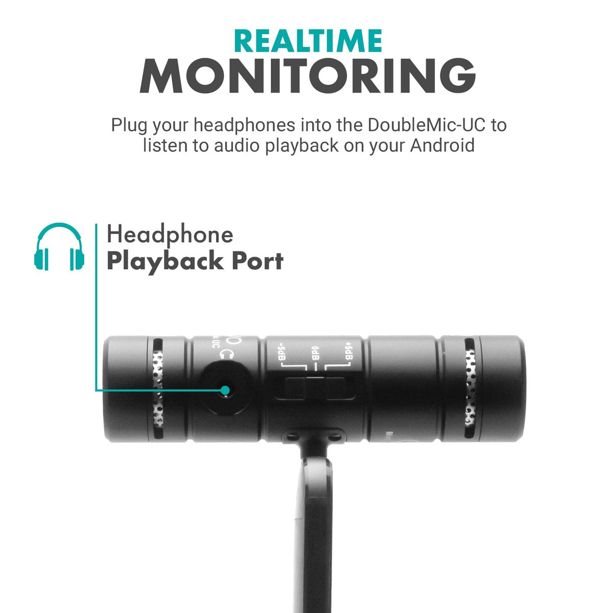 Capsule Phone DoubleMic-UC | Dual Capsule Phone Microphone for USB-C Devices | Movo