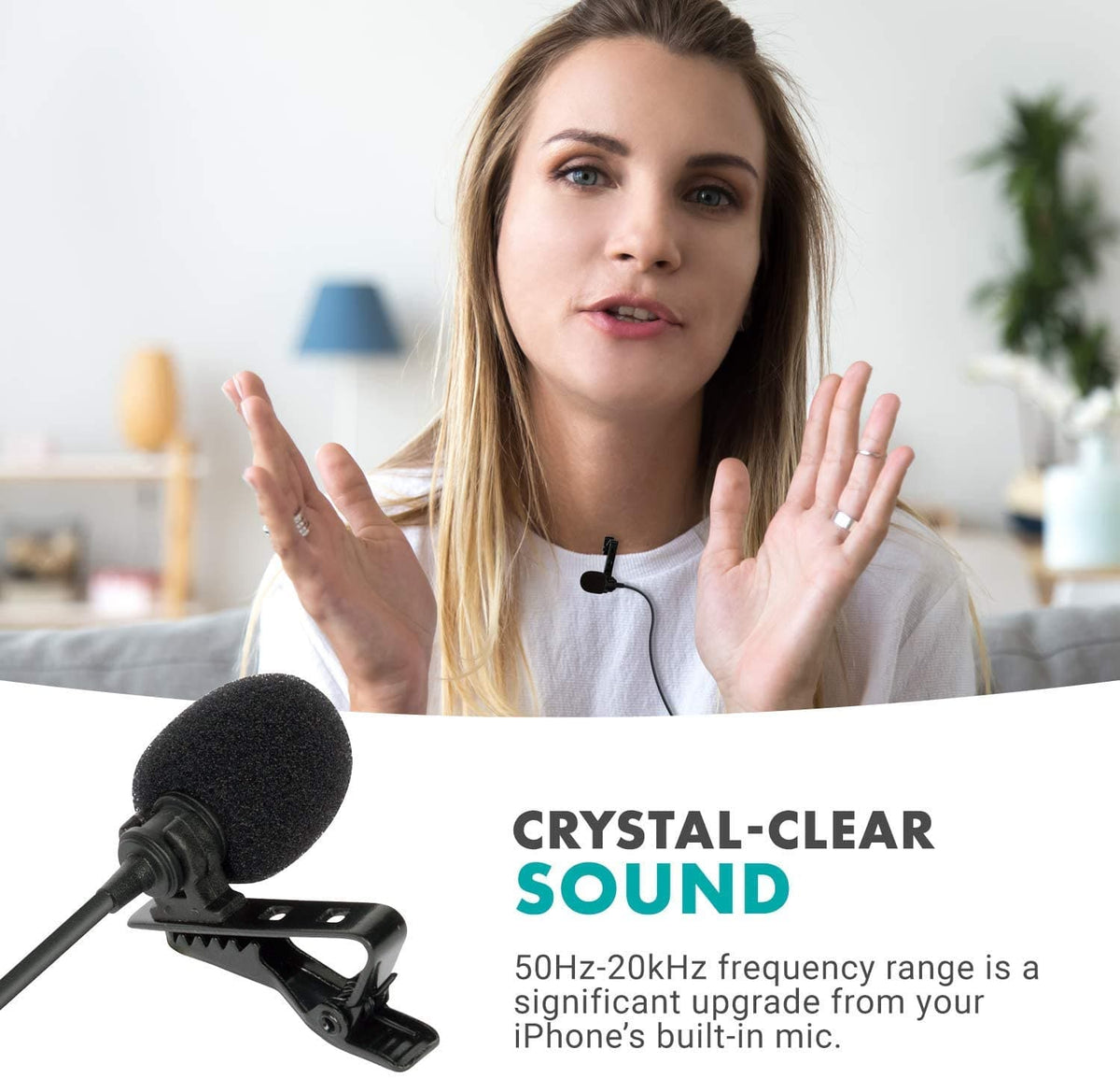 Dual Digital Lavalier Omnidirectional Clip-on Microphone with USB-C - Movo