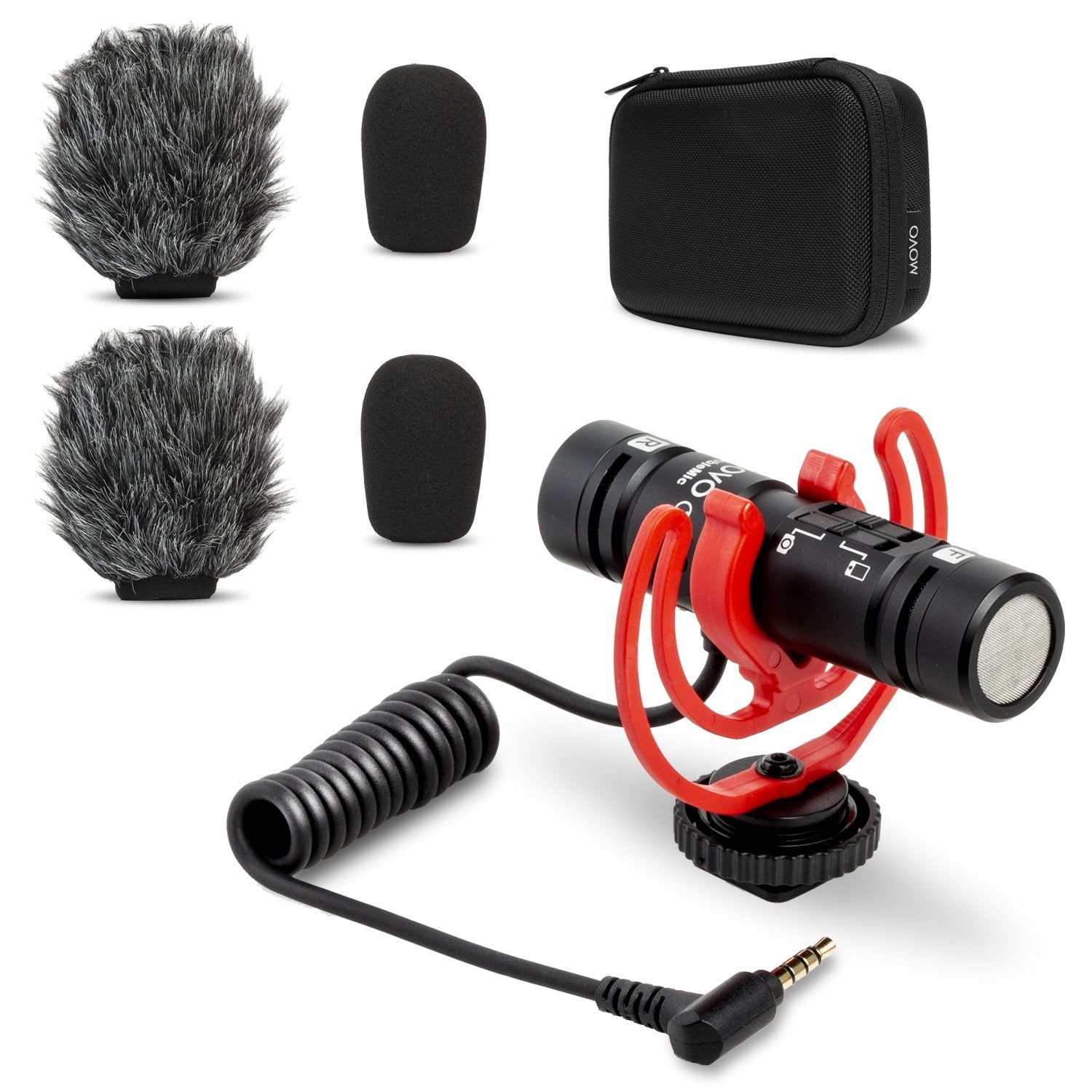 Movo VXR3031 Shotgun Microphone - Supercardioid On-Camera Mic With High-Pass Filter, Audio Level Control, Headphone Monitoring