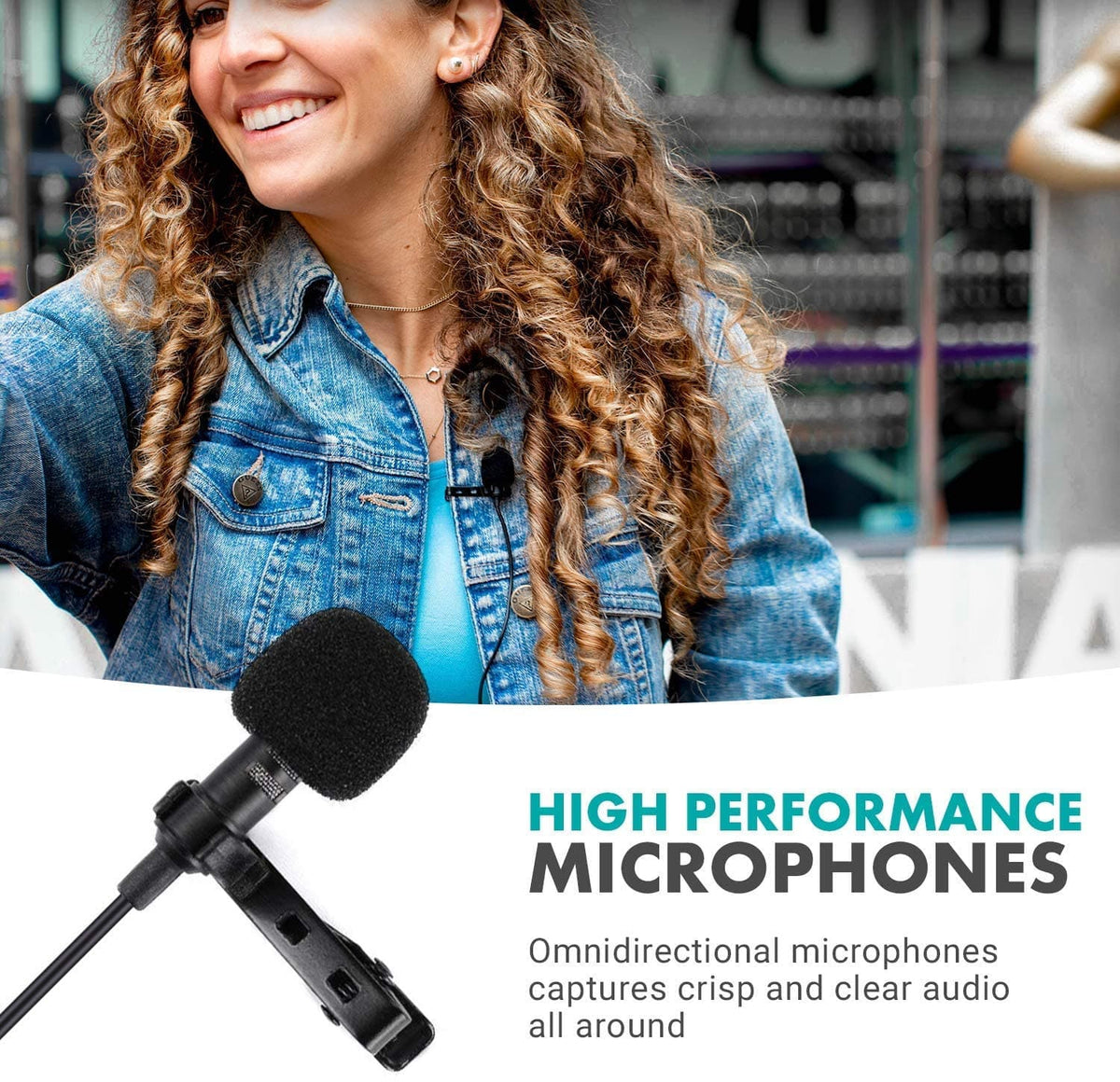 Dual Wireless Lavalier Microphone System for iPhone and iPad - Movo
