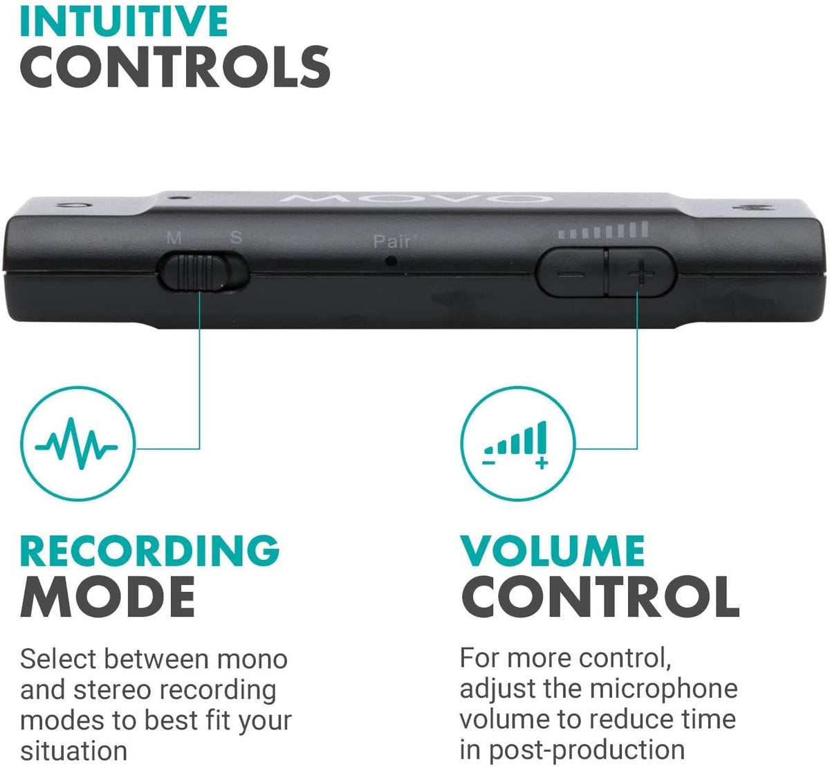 Dual Wireless Lavalier Microphone System for iPhone and iPad - Movo