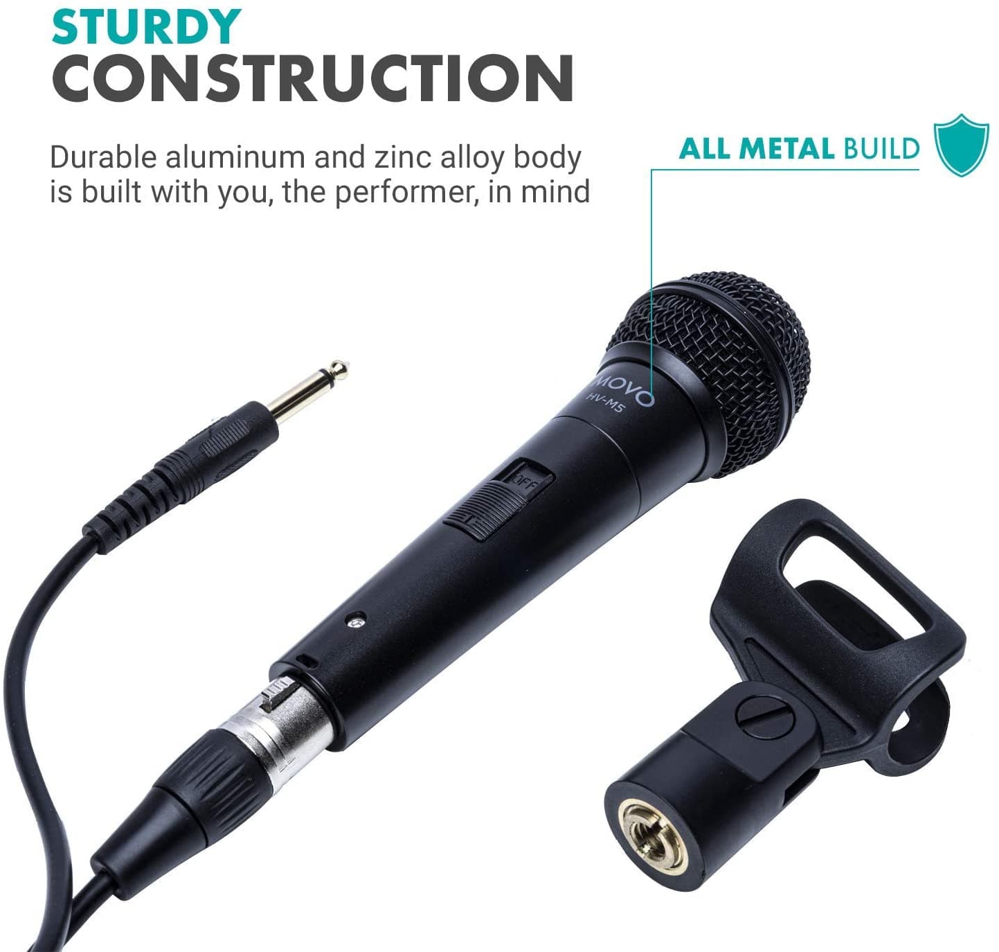 Dynamic Cardioid Vocal Microphone | HV-M5 | Movo - Movo