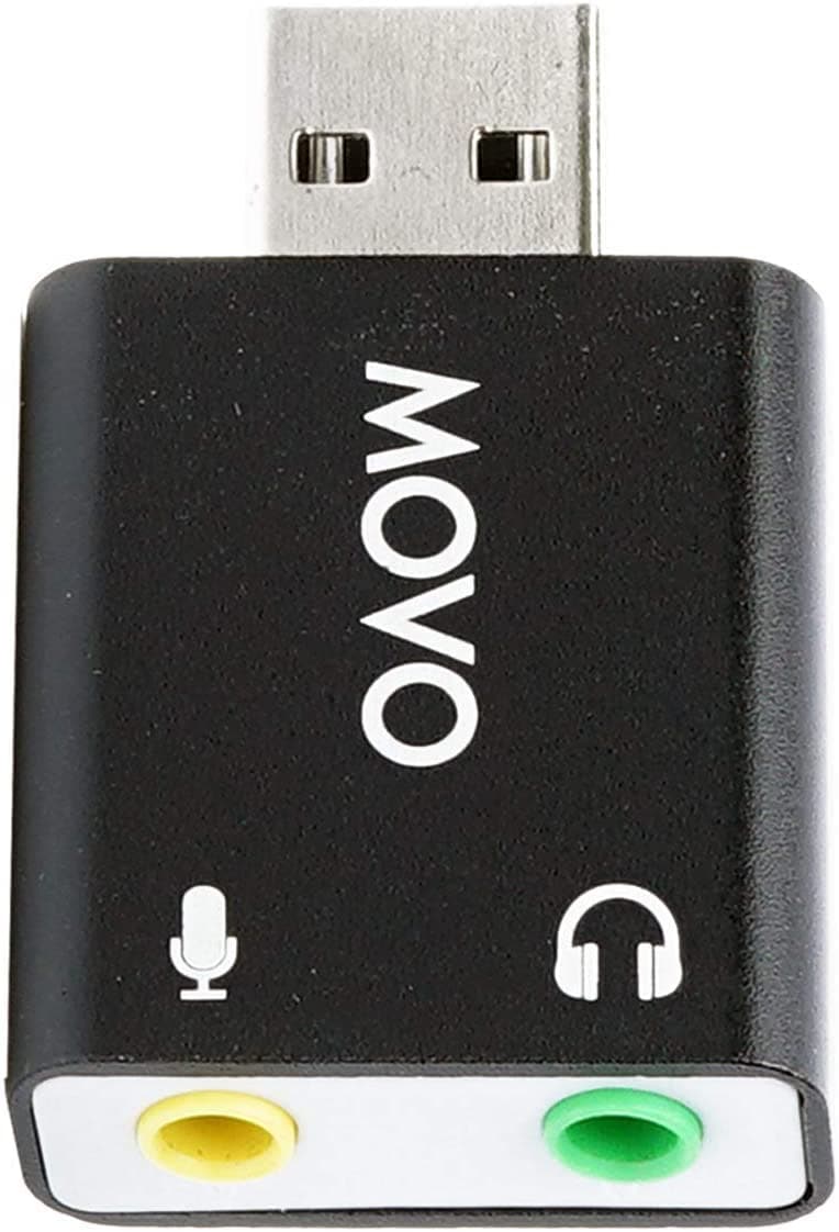 External USB Stereo Sound Card Adapter for PC &amp; Mac | Movo - Movo