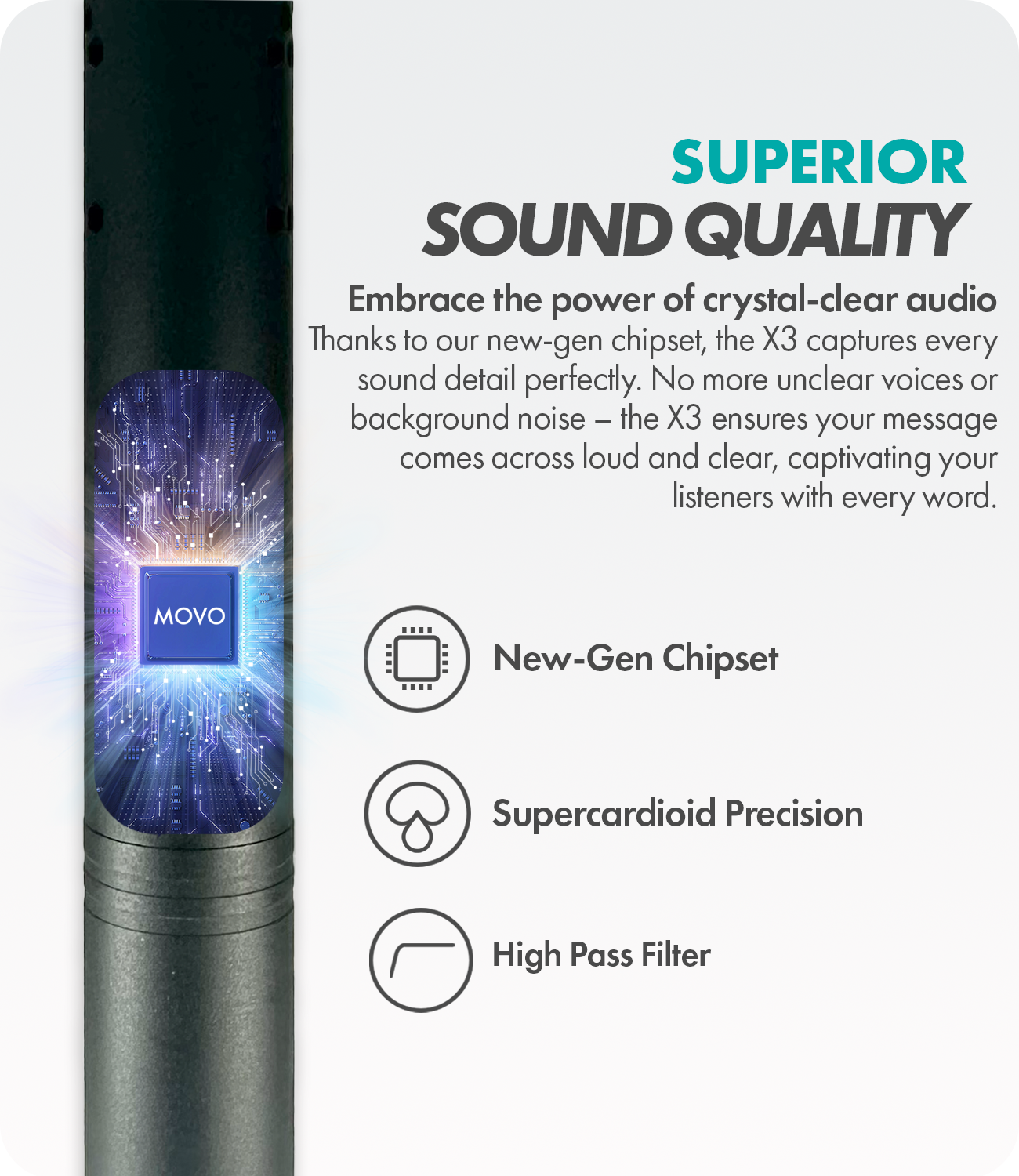 Movo X1 Supercardioid Shotgun Microphone - 3.5mm/XLR/USB-C For Camera Movo X1 Supercardioid Shotgun Microphone - 3.5mm/XLR/USB-C For Camera