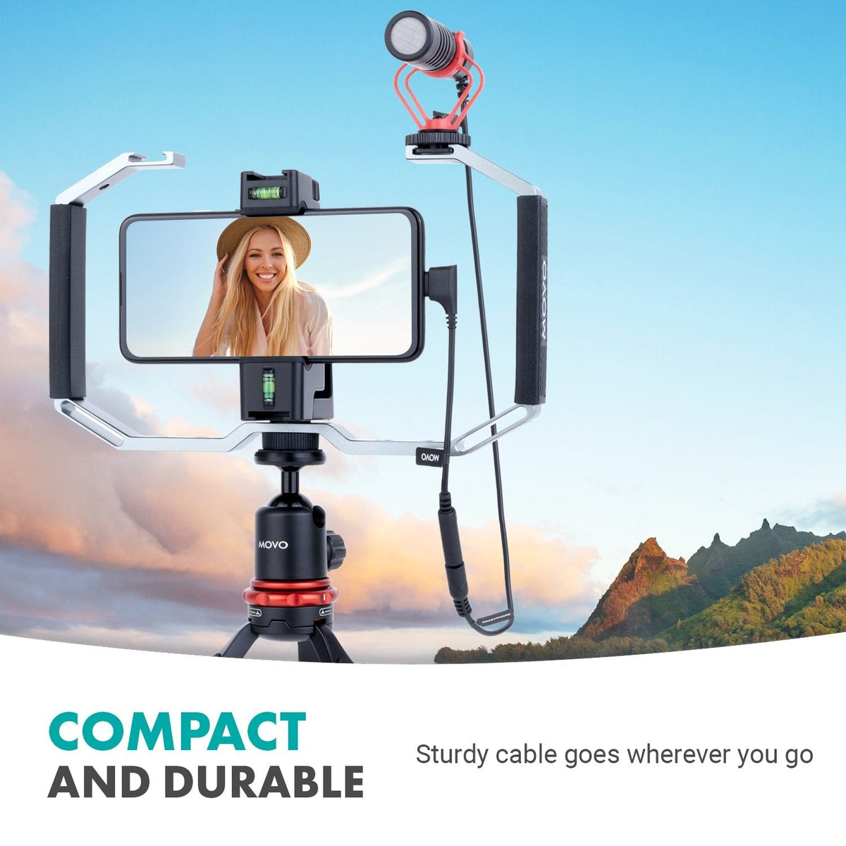 Female 3.5mm TRRS to USB-C Right Angle Mic. Cable | UCMA-3 | Movo - Movo