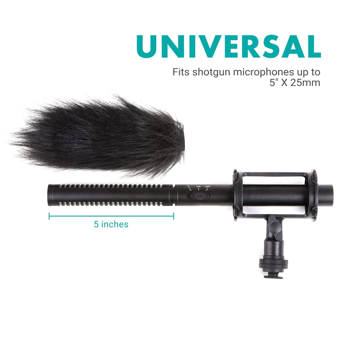 Furry Windscreen Muff for Shotgun Microphone | WS4 | Movo - Movo