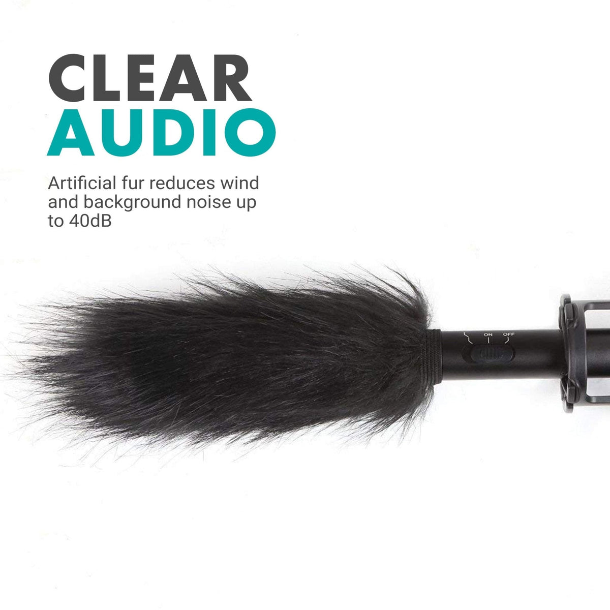 Furry Windscreen Muff for Shotgun Microphone | WS4 | Movo - Movo