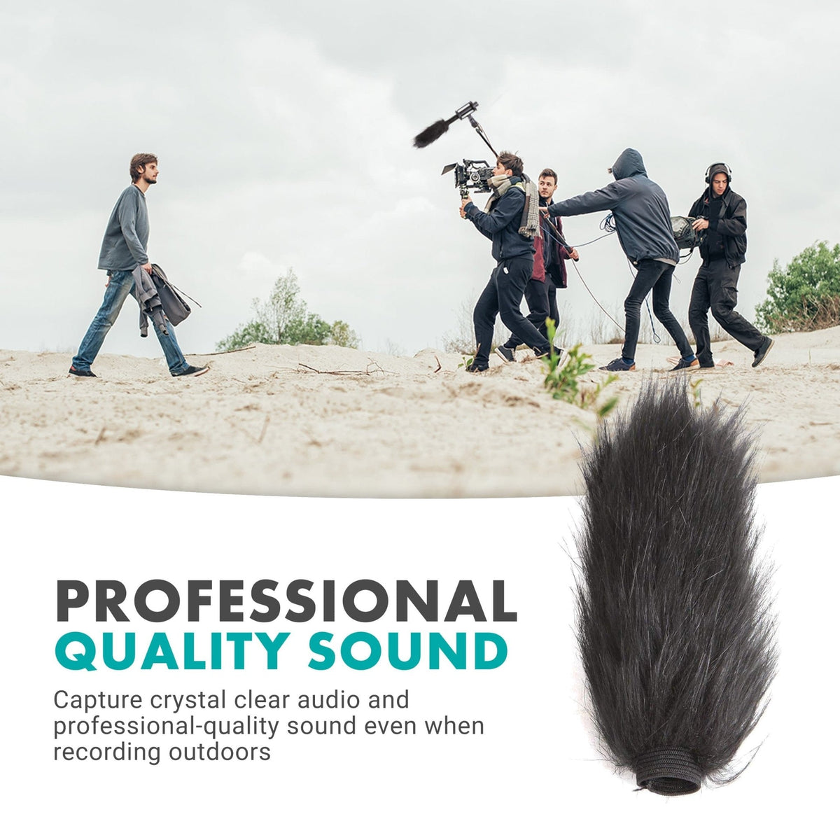Furry Windscreen Muff for Shotgun Microphone | WS4 | Movo - Movo