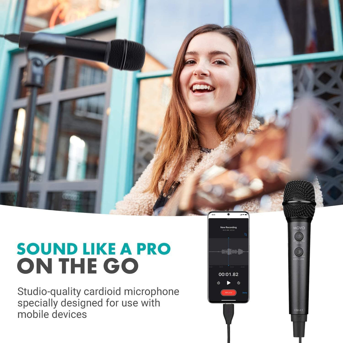 Handheld Digital Cardioid Condenser Microphone | HM-K1 | Movo - Movo