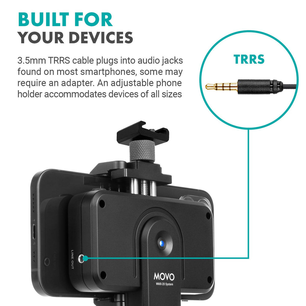 Handheld Receiver for UHF Wireless Lav Mic System - Movo