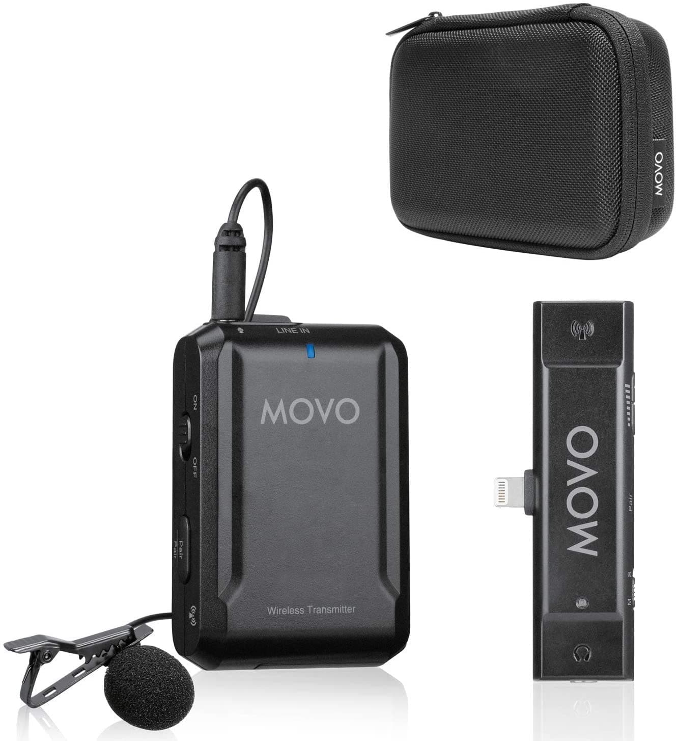 Movo MA5L External Microphone for iPhone, iPad, iOS - Mini Mic for iPhone  with MFi-Certified Lightning Jack, 180° Swivel - Apple Smartphone  Microphone