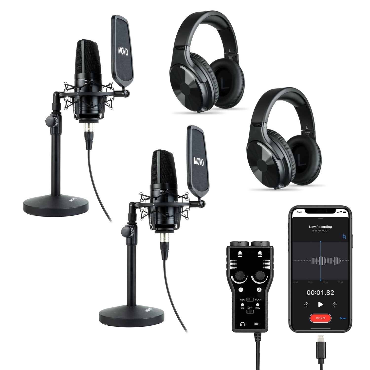 MPB-PRO-DI-HP, iPhone Podcast Equipment Bundle
