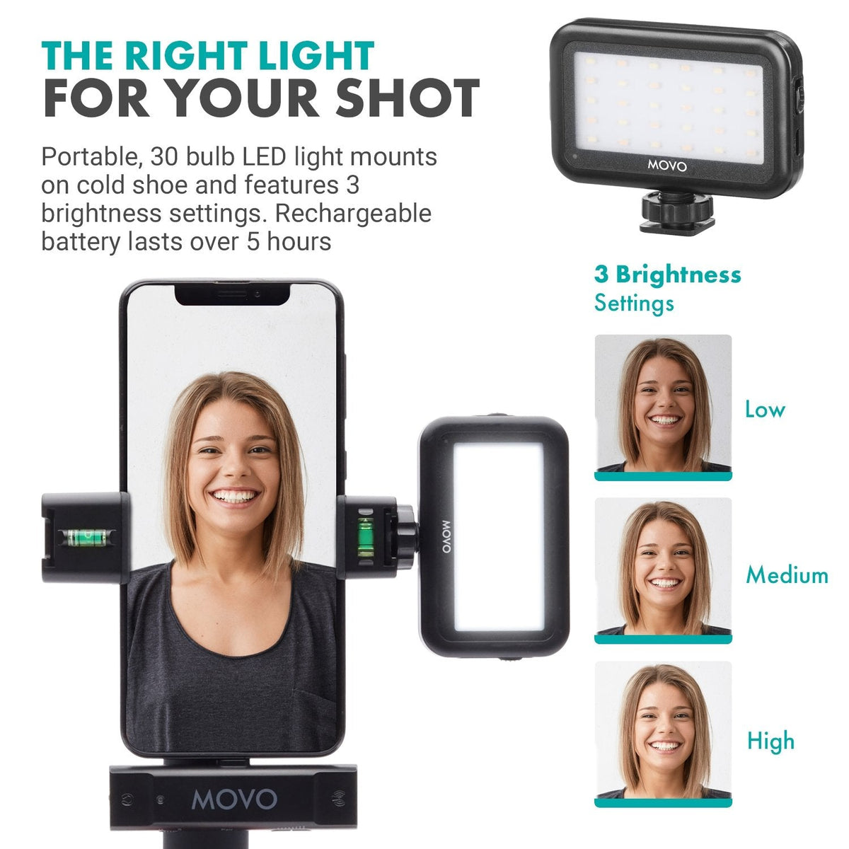 iVlog DI DUO | Smartphone Kit W/ Dual Wireless Mic, Light, + More - Movo