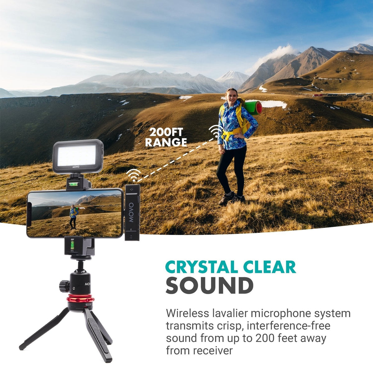 iVlog DI Smartphone Kit W/ Lightning Mic, Light, + More - Movo